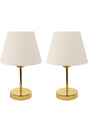 Metal Leg 2 Pcs Lampshade Table Lamp Lampshade Gold Cream - Swordslife