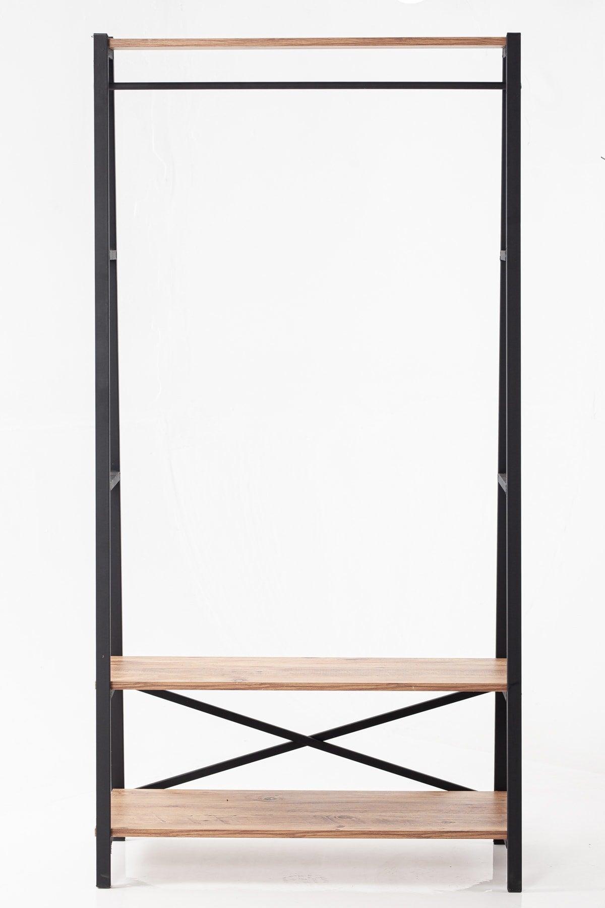 Metal Leg Clothes Rack With Shelf - Swordslife