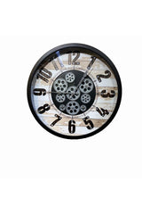 Wall Clock with Metal Oven Painted Glass Wheel - Swordslife
