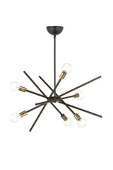 Meter 6 Pieces Black Antique Socket Pendant Lamp Modern Bedroom Kitchen Living Room Chandelier - Swordslife