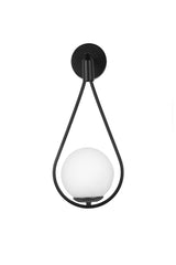 Mexican Wall Sconce Black and White Glass - Swordslife
