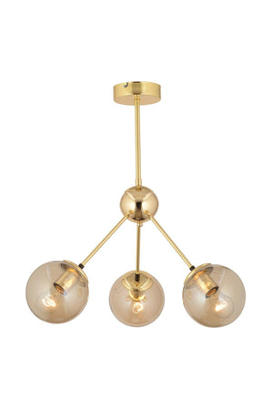 Meyo 3lü Gold Ball Glas moderne junge Zimmer Schlafzimmer Wohnzimmer Kronleuchter - Swordslife