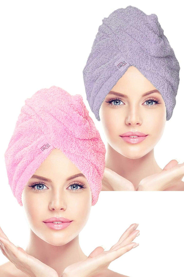 Microfiber Button Hair Towel Hair Cap