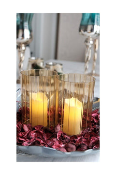 Set of 2 acrylic candle holders for candlesticks or LED candles