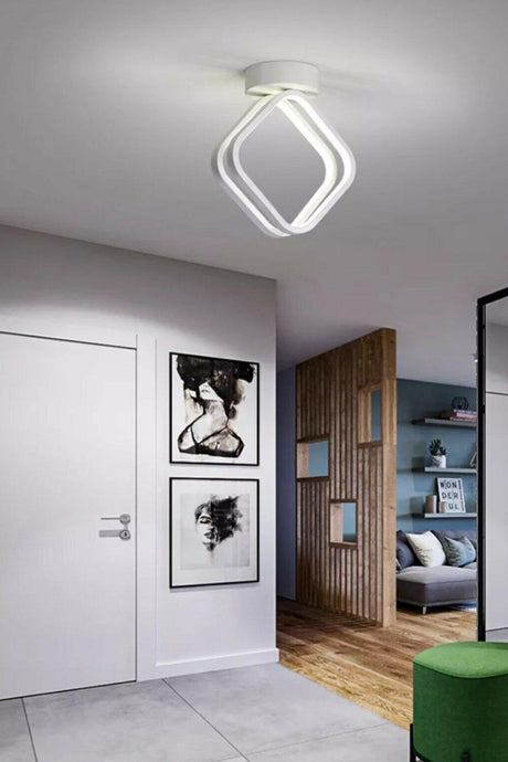 Milan White Case Modern Led Double Chandelier - Swordslife