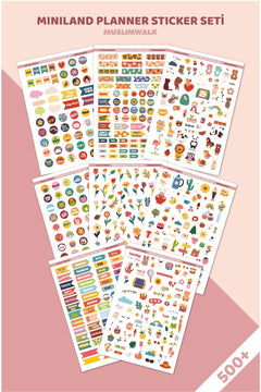 530-piece planner sticker set for agenda and notebooks