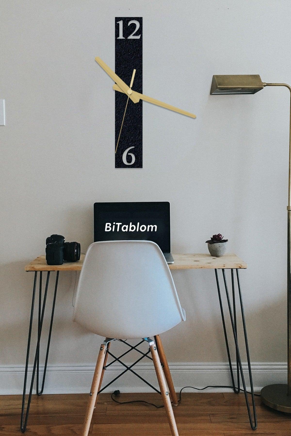 Minimal Decorative Metal Wall Clock - 60x12 Cm - Swordslife
