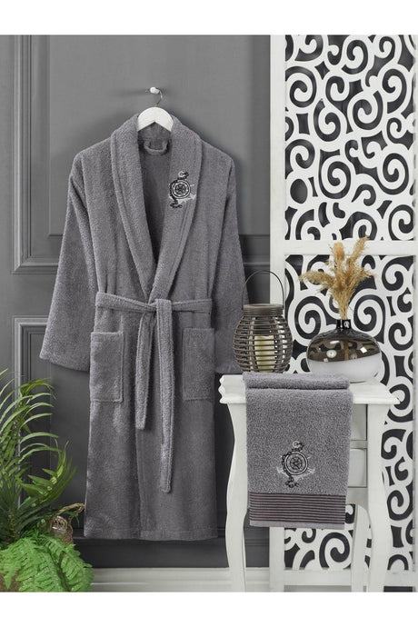 Mint Anthracite Towel Bathrobe Set of 4 - Swordslife