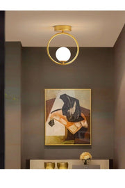 Mira Special Design Sport Modern Tumbled Color Glop White Glass Ceiling Plofonyer Hall - Kitchen Single Chandelier - Swordslife