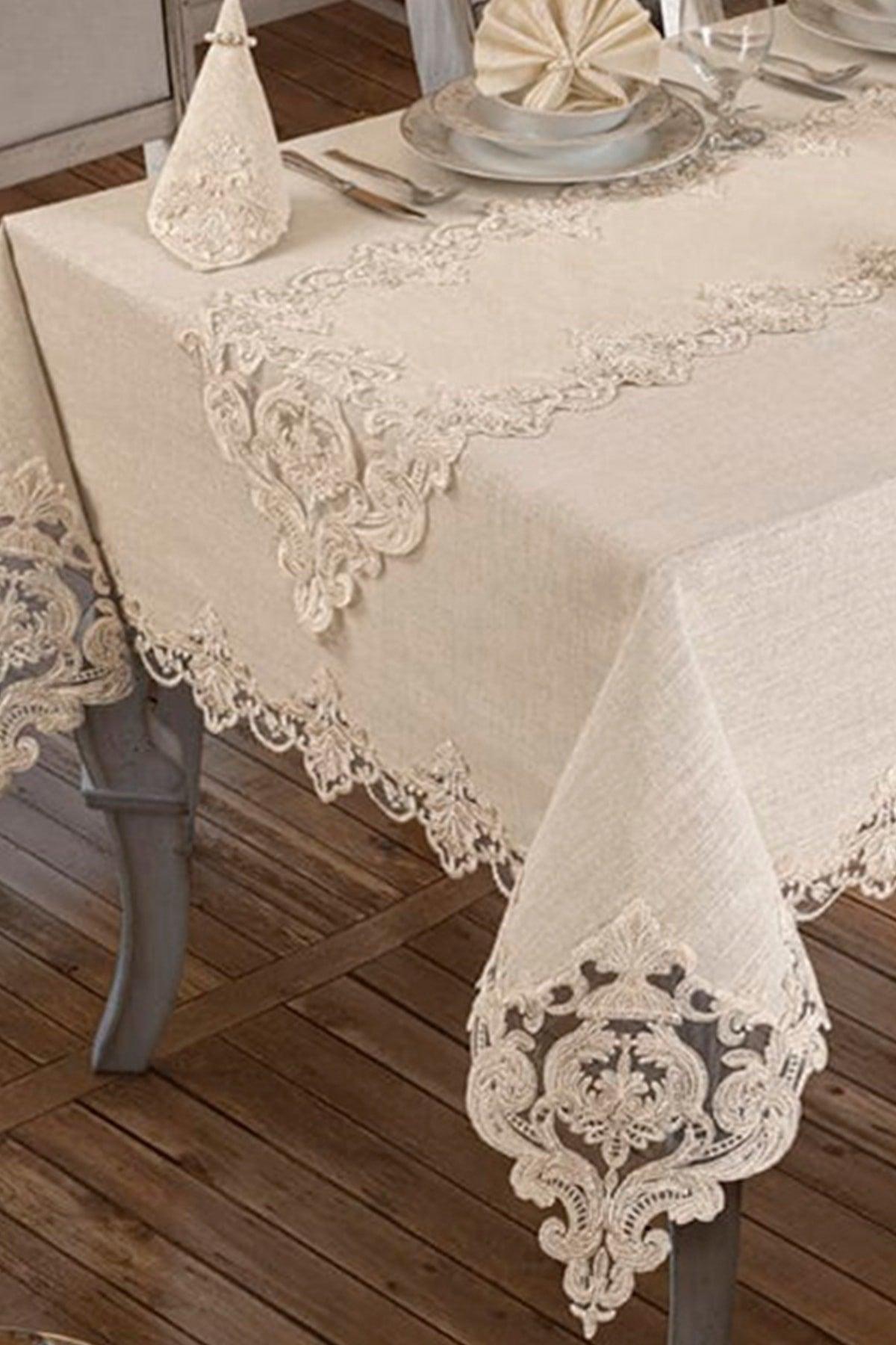 Miray Tablecloth 26 Pieces Cream