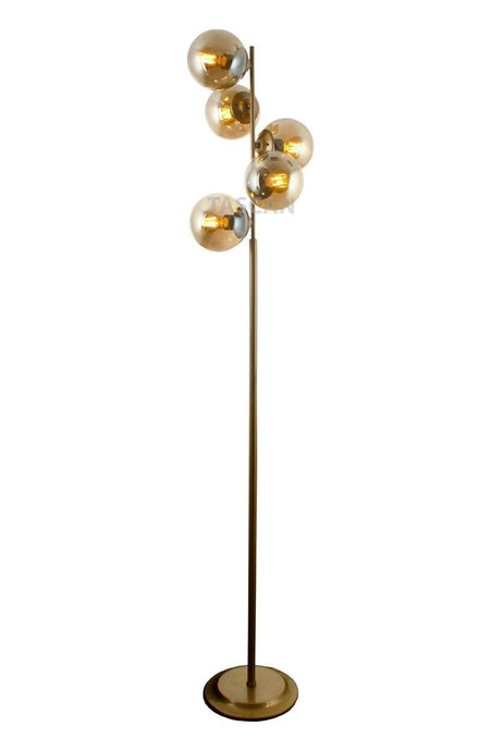 Modena 5 Li Tumbled Floor Lamp-Smoked Glass - Swordslife