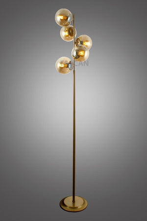 Modena 5 Li Tumbled Floor Lamp-Smoked Glass - Swordslife