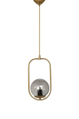 Modern Alure Single Smoked Glass Tumbled Chandelier - Swordslife