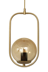 Modern Alure Single Honey Glass Tumbled Chandelier - Swordslife