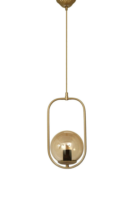 Modern Alure Single Honey Glass Tumbled Chandelier - Swordslife