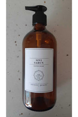 Modern Amber Glass Liquid Soap Bottle 500 ml