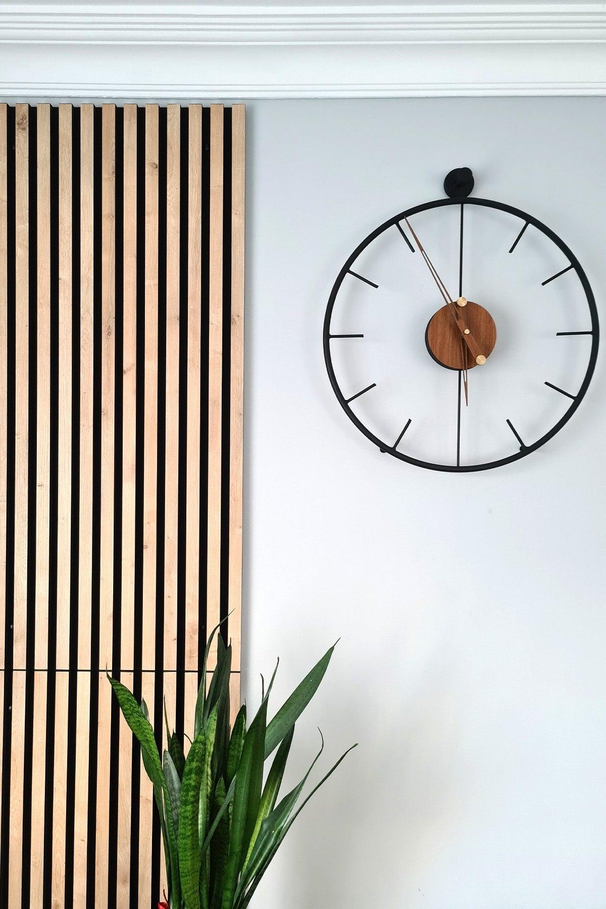 Modern Decorative Italian Style Mahsertini Wall Clock Black 60 Cm - Swordslife