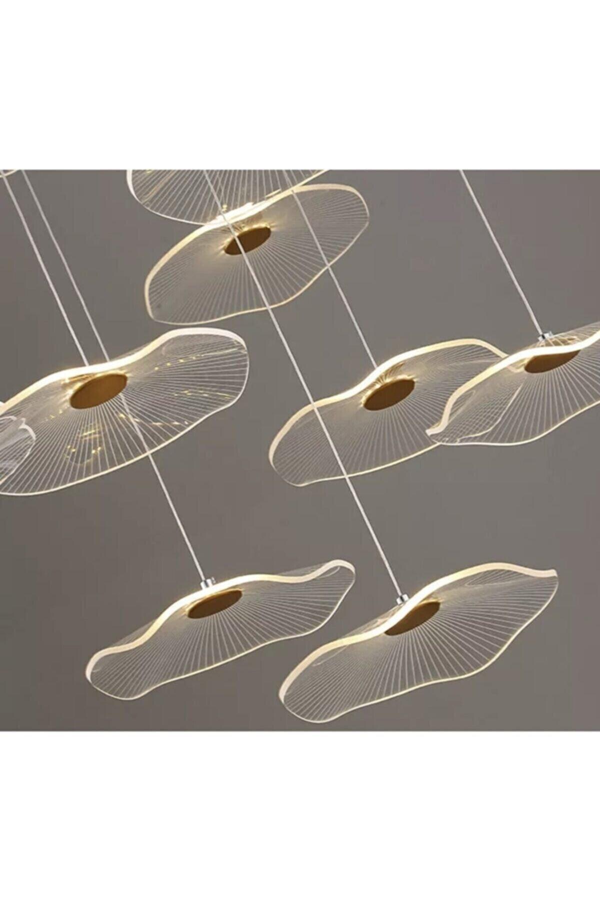 Modern Design Luxury 5 Pcs Suspended Chandelier Gold Led Chandelier - Swordslife