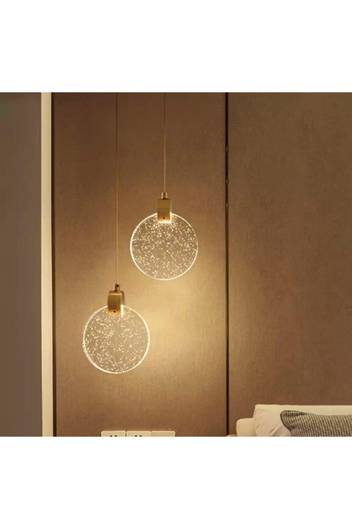 Modern Elegance Luxury Pendant Lamp Crystal Glass Led Chandelier Gold Yellow 2 Pcs Set Price - Swordslife