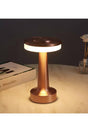 Modern Led Lampshade Table Lamp Touch 3 Modes Gradual Charged Copper Bronze - Swordslife