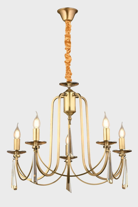 Modern Luxury Countess 5 Liter Bronze Brass Chandelier - Swordslife