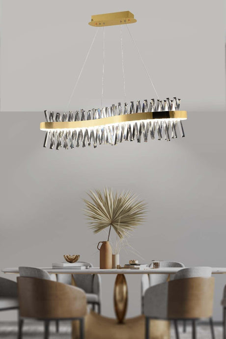 Modern Luxury Crystal Chandelier Crystal Stone 3 Colors 100 Cm Chandelier - Swordslife