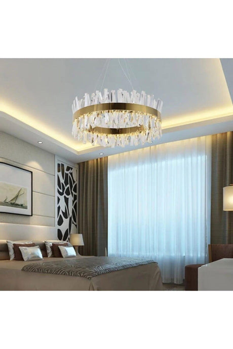 Modern Luxury Crystal Chandelier Crystal Stone 3 Color 50 Lux Chandelier - Swordslife
