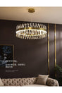 Modern Luxury Crystal Chandelier Crystal Stone Power Led Chandelier Bronze 50 pcs - Swordslife