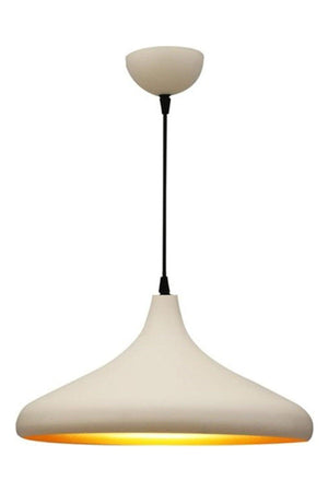 Modern Metal Plastered Cream Color Single Pendant Lamp Chandelier - Swordslife