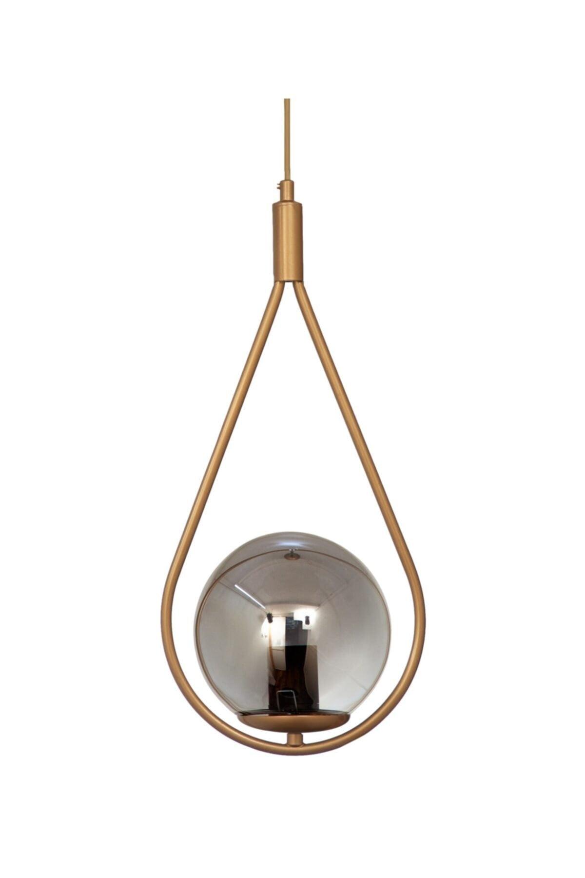 Modern Mono Single Smoked Glass Tumbled Chandelier - Swordslife