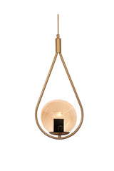 Modern Mono Single Honey Glass Tumbled Chandelier - Swordslife