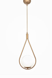 Modern Mono Single White Glass Tumbled Chandelier - Swordslife