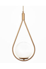 Modern Mono Single White Glass Tumbled Chandelier - Swordslife