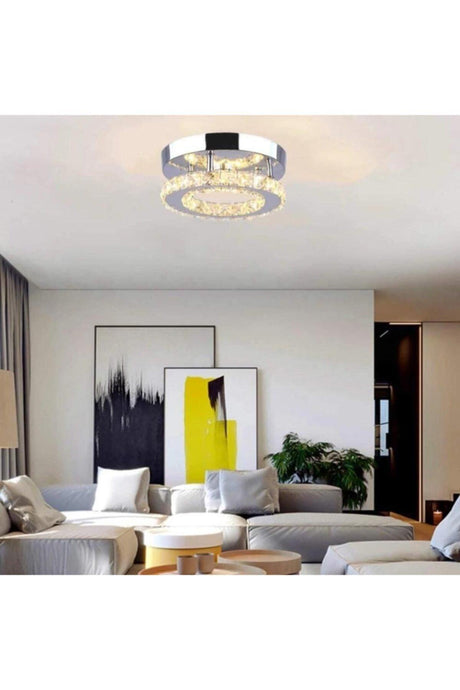 Modern Plafonyer Crystal Stone 3 Color Controlled Led Chandelier - Swordslife