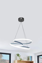 Modern Pendant Lamp Galaxy Silver Case White Light Led Chandelier - Swordslife