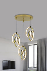 Modern Pendant Lamp 3 Pcs Gold Case Daylight Led