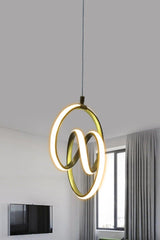 Modern Pendant Lamp Gold Daylight Led Chandelier 1 Year