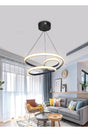 Modern Pendant Lamp Saturn Led Chandelier Black Case Day