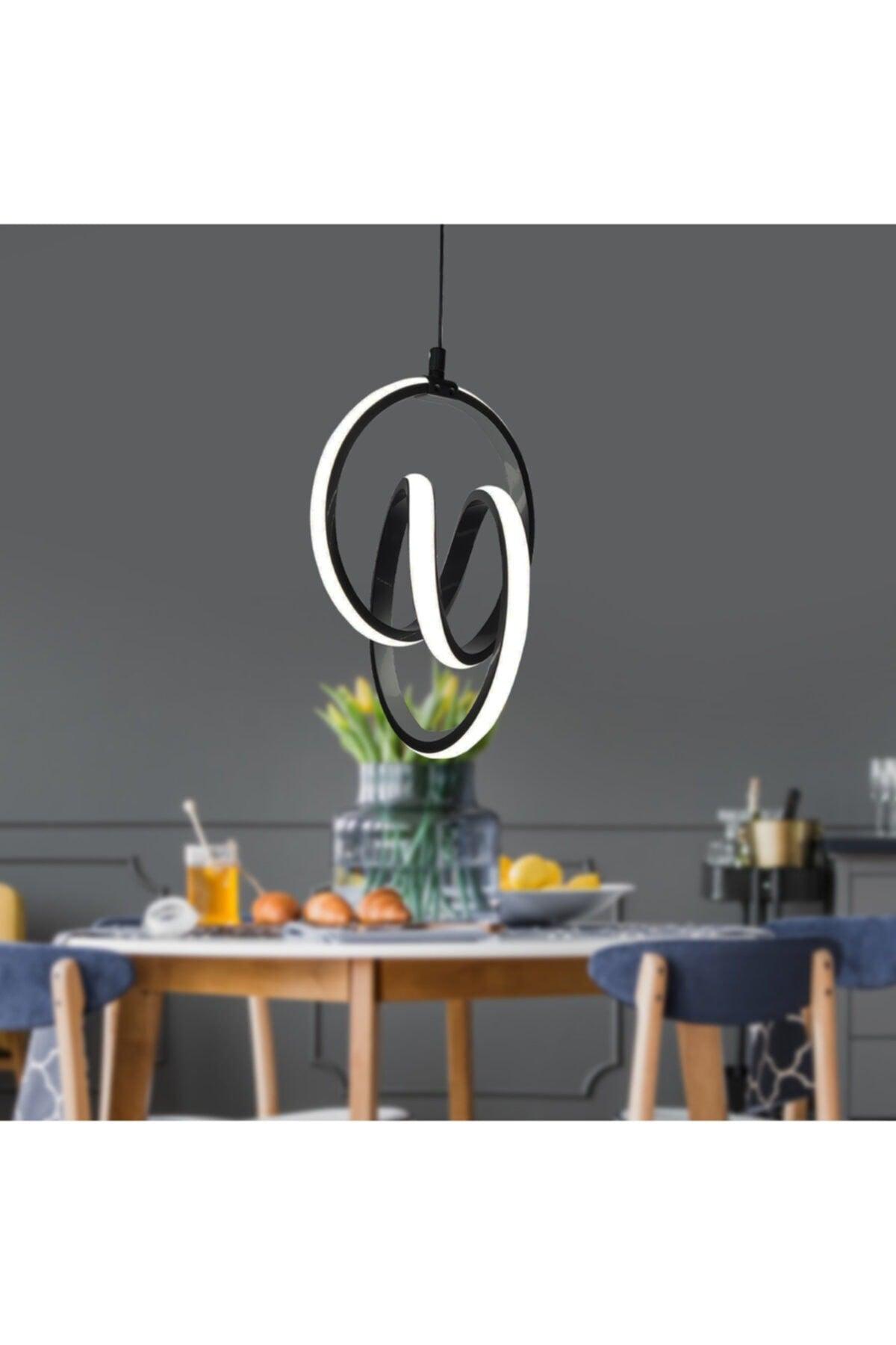 Modern Pendant Lamp Black Case White Light Led Chandelier Signature Led Chandelier With 1 Year Warranty - Swordslife