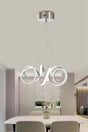 Modern Pendant Lamp Chrome Curl White Light Led Chandelier - Swordslife