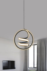 Modern Pendant Lamp Led Chandelier Black Case Day Light