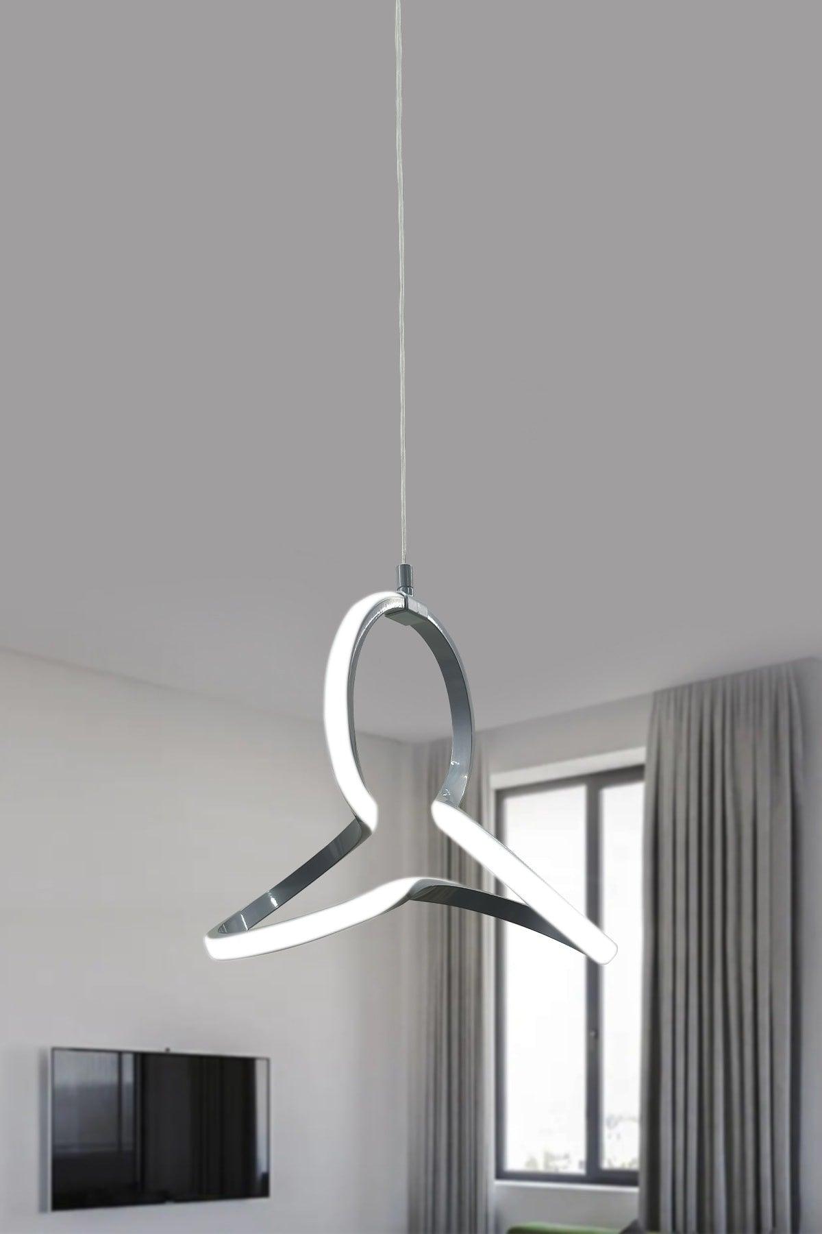 Modern Pendant Lamp Led Chandelier Silver Color White Light Led Chandelier 1 Year Warranty - Swordslife