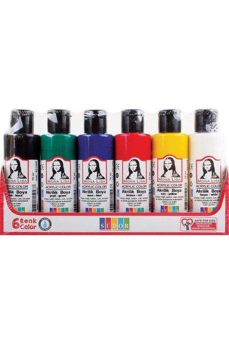 Mona Lisa Acrylic Paint 6 Color X 70 Ml Bottle