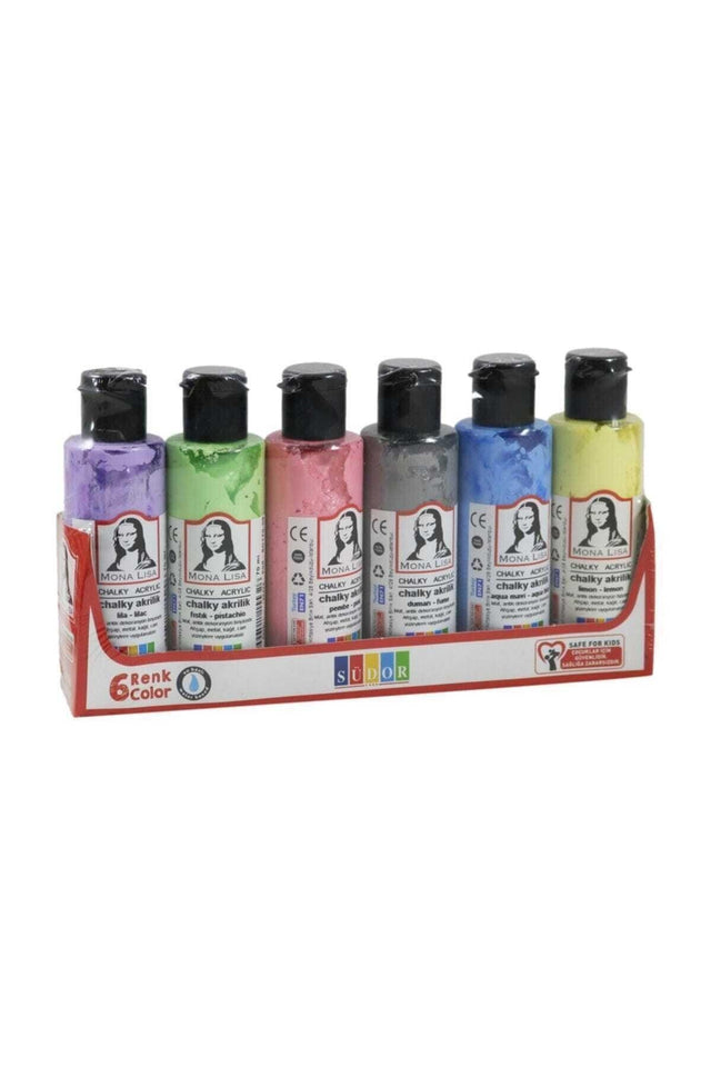 Mona Lisa Chalky Acrylic Paint 6 Pastel Color X