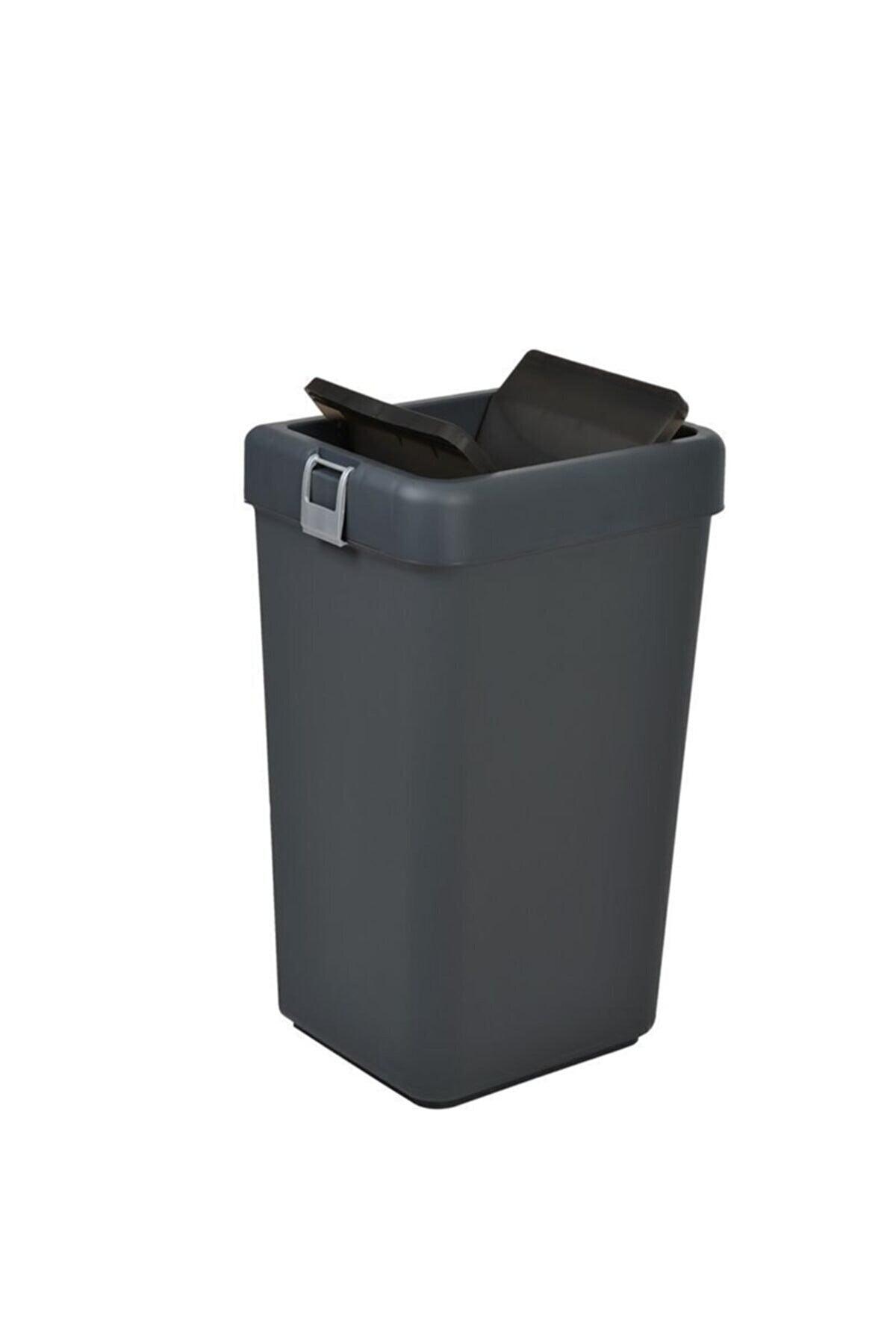 Motek Black 40 Lt Waste Bin with Sensitive Lid Trash Bin Practical Lid Egohome trashcanblack - Swordslife