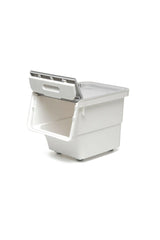 Motek Wheeled Box Goods, Supply and Toy Box 12lt. (WHITE-GRAY)(1 PIECE) - Swordslife