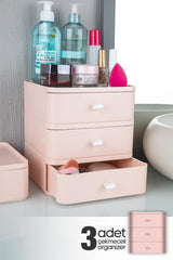 Mowobox 3 Pcs Jewelry, Makeup And Cosmetics Organizer Drawer (powder), Office Desk Organizer - Swordslife