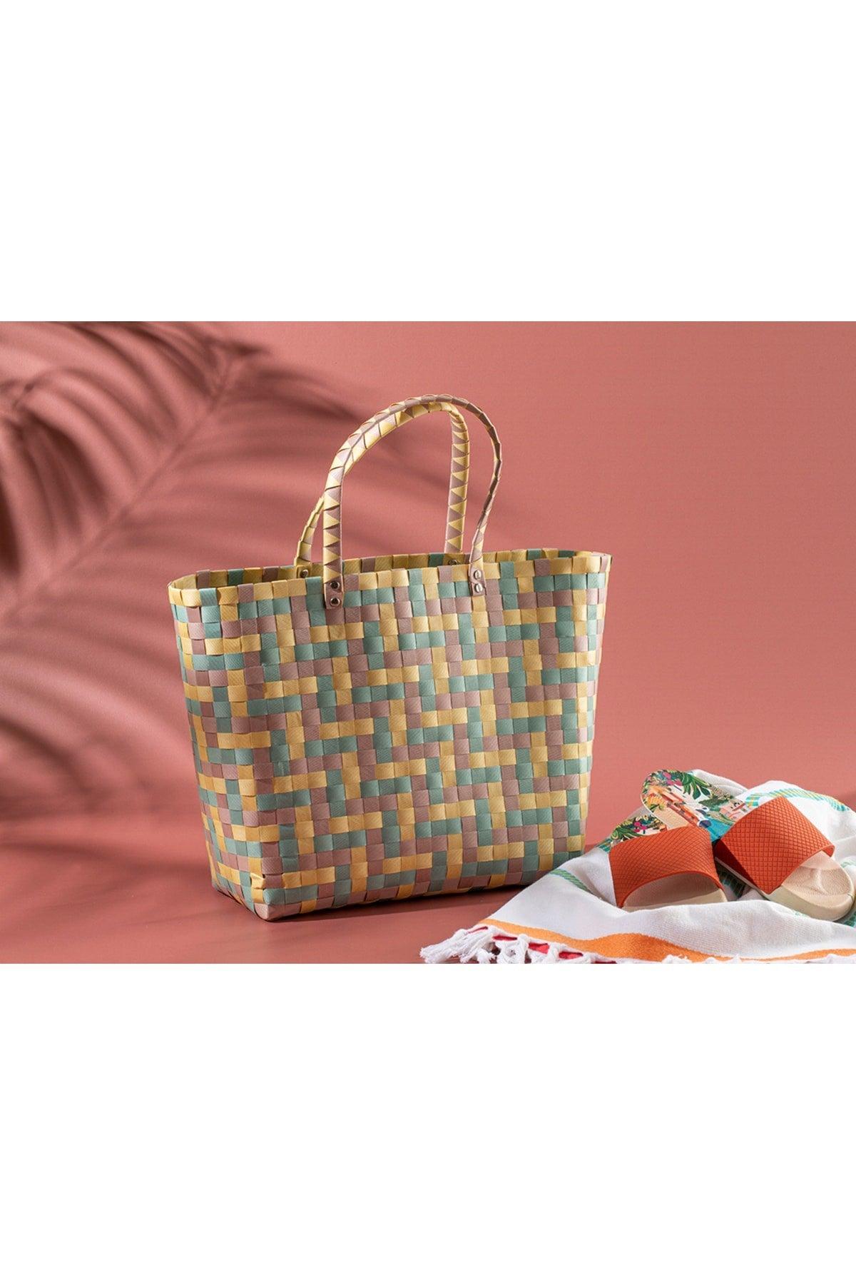 Multi Colors Beach Bag 34*14*32 Cm