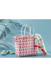 Multi Colors Beach Bag 34*14*32 Cm Pink - Swordslife