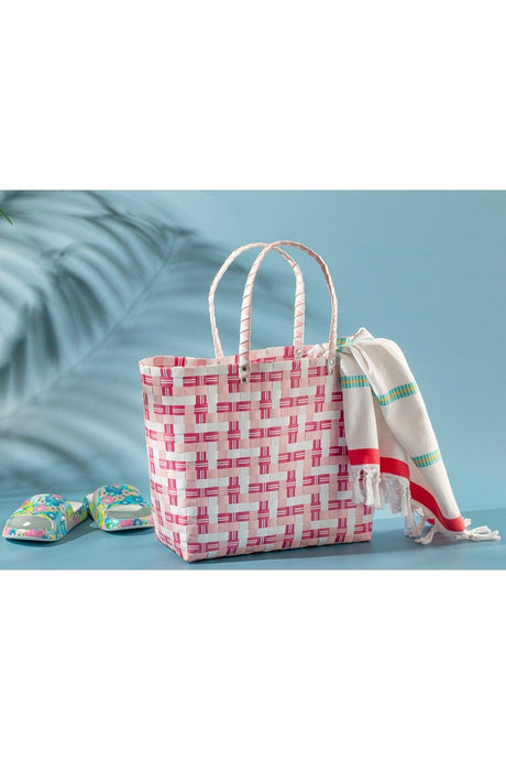 Multi Colors Beach Bag 34*14*32 Cm Pink - Swordslife
